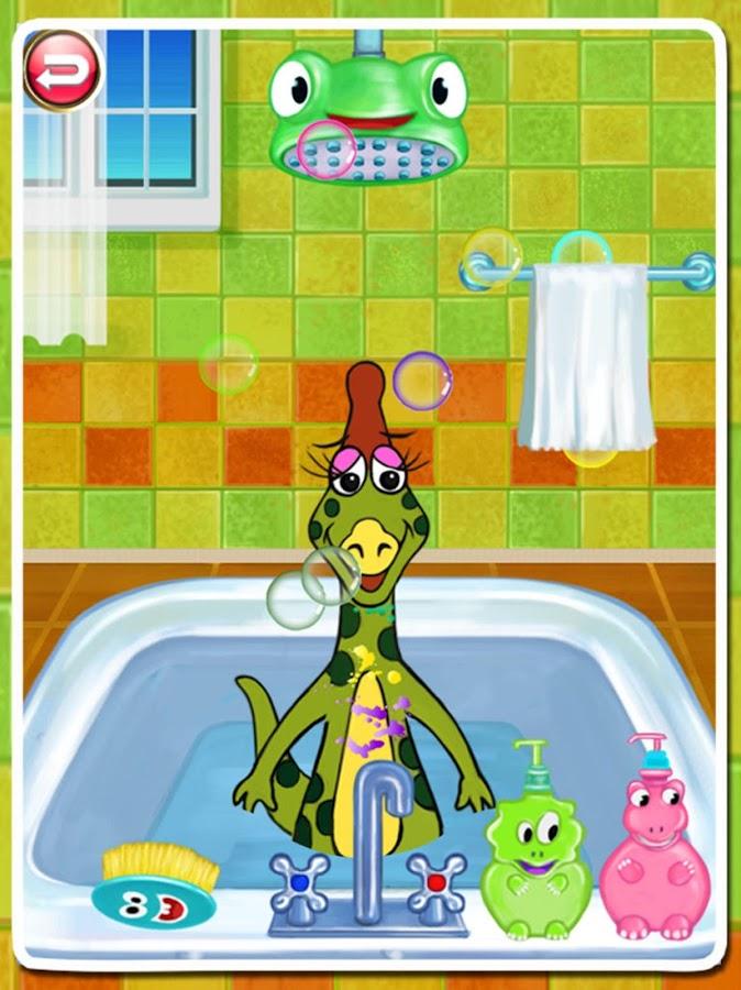 10-Dr. Dino -Bath, dress & potty - Joy Preschool Game