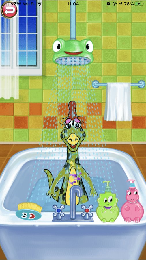 2-Dr. Dino -Bath, dress & potty - Joy Preschool Game