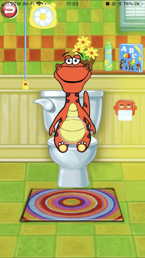 3-Dr. Dino -Bath, dress & potty - Joy Preschool Game
