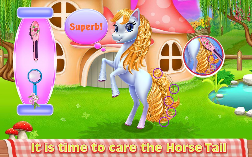 7-Fairy Pony Horse Mane Braiding Salon