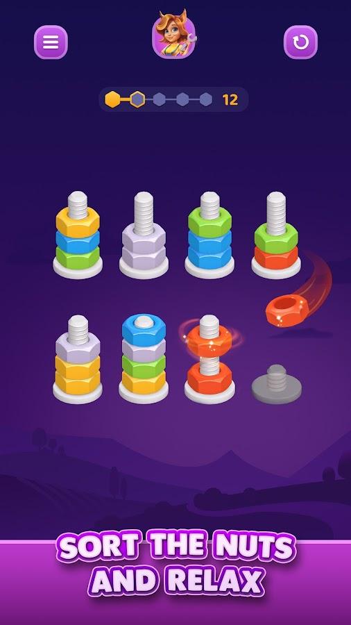 1-Nut Sort: Color Sorting Game