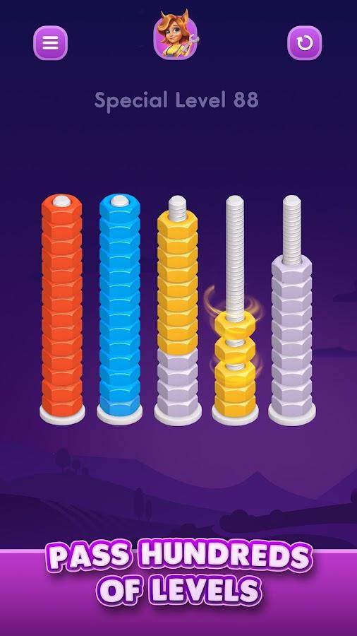 2-Nut Sort: Color Sorting Game
