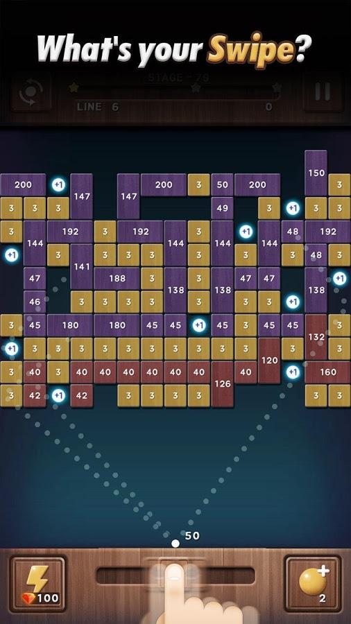 2-Swipe Brick Breaker: The Blast