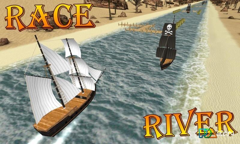 2-Turbo River Racing Ship 3D
