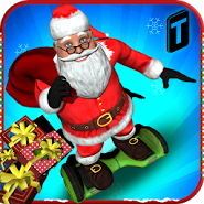 Hoverboard Rider 3D Santa Xmas