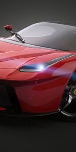 Laferrari,2014,Феррари (Ferrari),Красный,Вид Сбоку,Тачки (Cars)