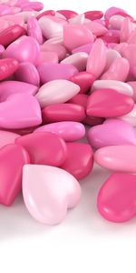 3D,Pink,Heart,Form