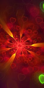 Abstract,Bright,Hearts,Pattern,Fractal