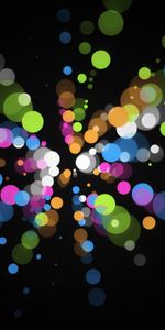 Abstract,Colorful,Brush,Glare,Circles,Dark Background,Colourful