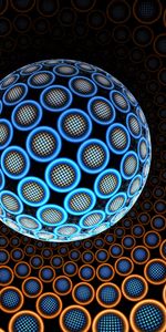 Abstract,Glow,Spheres,Balls,Sphere,Fractal