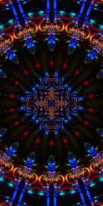 Abstract,Kaleidoscope,Rotation,Patterns,Dark