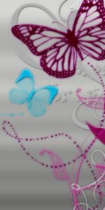 Abstract,Lines,Background,Patterns,Butterflies