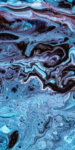 Разводы,Жидкость,Краска,Fluid Art,Абстракция,Капли,Синий