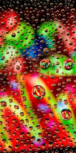 Abstract,Reflection,Drops,Multicolored,Motley,Surface