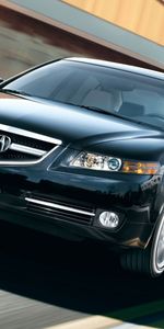 Acura,Vista Frontal,Estilo,Akura,Tl,2007,Pista,Ruta,Coches,Velocidad,Automóvil,El Negro