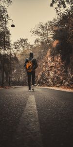 Alone,Miscellanea,Road,Loneliness,Backpack,Rucksack,Miscellaneous,Lonely,Sorrow,Sadness