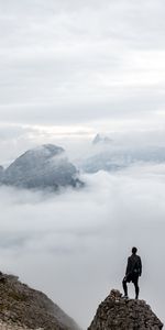 Las Rocas,Rocas,Miscelánea,Niebla,Humano,Misceláneo,Persona,Viajero,Solo,Soledad,Solitario