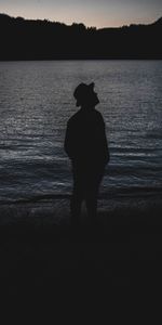 Alone,Silhouette,Lonely,Hat,Dark