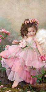 Fleurs,Photo Artistique,Enfants,Anges,Personnes