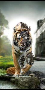 Animals,Tigers,Art,Robots