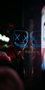 Anonymous,Miscellanea,Miscellaneous,Reflection,Mask,Neon