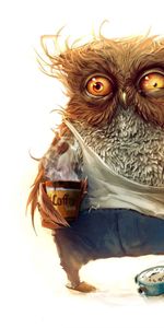 Hibou,Art,Réveille Matin,Réveil,Café,Chouette