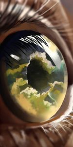 Nubes,Arte,Reflexión,Ojo,Alumno