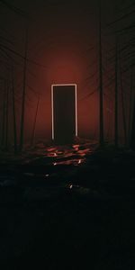 Art,Door,Forest,Glow,Dark,Portal