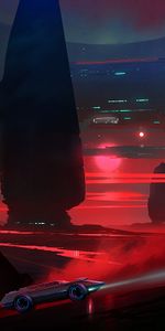 Art,Night,Car,Spaceship,Futurism,Sci Fi