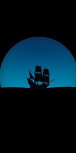 Vecteur,Silhouette,Sombre,Bateau,Art