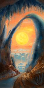 Arc,Cambre,Peinture,Grotte,La Grotte,Sun,Peindre,Toile,Art