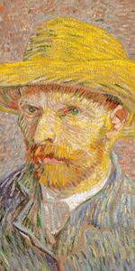 Portrait,Vincent Van Gogh,Autoportrait Au Chapeau De Paille,Artiste,Art