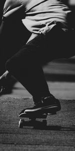 Asphalt,Bw,Skateboarder,Skateboard,Dark,Chb,Sports