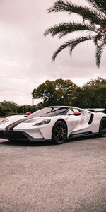 Спорткар,Белый,Ford Gt,Тачки (Cars),Асфальт,Форд (Ford),Вид Сбоку