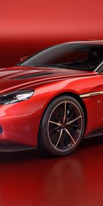 Астон Мартин (Aston Martin),Vanquish,Тачки (Cars),Вид Сбоку,Красный