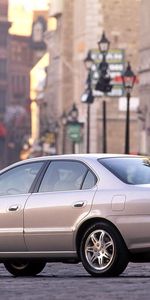 Auto,Acura,City,Lights,Asphalt,Lanterns,Style,Akura,Street,Tl,Metallic Gray,Grey Metallic,Cars,Side View