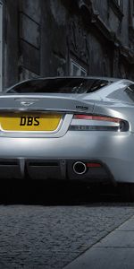 Auto,Aston Martin,Cars,Building,Back View,Rear View,Style,Dbs,2008,Grey Metallic,Metallic Gray,Street