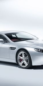 2008,V8,Vantage,Белый,Астон Мартин (Aston Martin),Вид Сбоку,Тачки (Cars),Машины