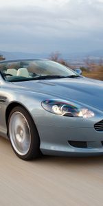 2004,Db9,Природа,Вид Спереди,Астон Мартин (Aston Martin),Тачки (Cars),Стиль,Голубой,Машины