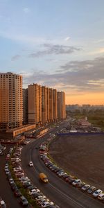 Auto,Building,Evening,Cities,Road