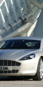 Auto,Cars,2009,Silver,Rapide,Aston Martin,Front View