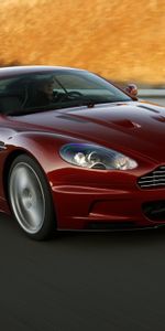 Астон Мартин (Aston Martin),2008,Dbs,Тачки (Cars),Красный,Вид Спереди,Стиль,Машины