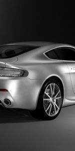 2008,V8,Vantage,Серебряный,Тачки (Cars),Астон Мартин (Aston Martin),Вид Сбоку,Стиль,Машины