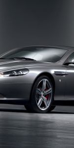 Aston Martin,Vista Lateral,Perfil,Estilo,2008,Db9,Gris Metalizado,Gris Metálico,Coches,Automóvil