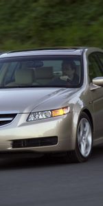 Auto,Grass,Acura,Asphalt,Front View,Speed,Akura,Tl,2004,Beige Metallic,Style,Cars