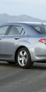 2010,Tsx,Серый Металлиик,Акура,Туман,Асфальт,Тачки (Cars),Горы,Вид Сбоку,Акура (Acura),Стиль,Машины