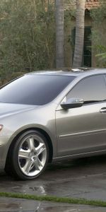 Auto,Nature,Trees,Grass,Acura,Building,Reflection,Grey,Concept,Side View,Style,Akura,2004,Concept Car,Rl,Cars