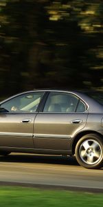 Auto,Trees,Grass,Acura,Grey,Side View,Style,Akura,Tl,2002,Speed,Cars