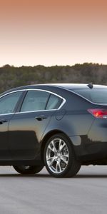 Auto,Trees,Sunset,Acura,Side View,Style,Akura,Tl,2011,Cars