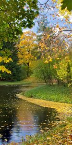 Lago,Naturaleza,Otoño,Hojas